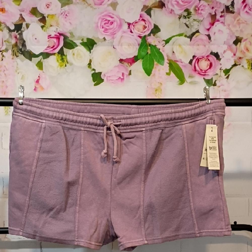 Women's Purple Drawstring Shorts